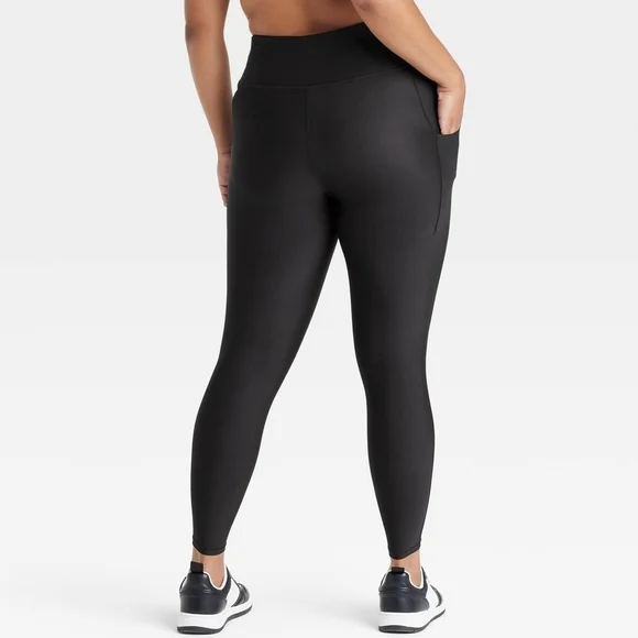 All In Motion 7/8 Women's Black High-Waisted Leggings New - Picture 2 of 5